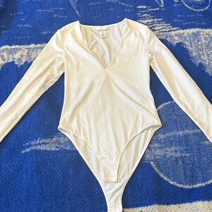H&M White Long Sleeve Bodysuit